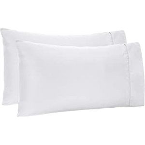 NEW Groversen Embroidery King Size Pillowcases